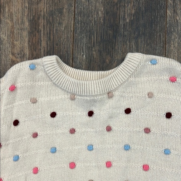 H&M Cream Pullover Sweater with Polka Dots and Long Sleeves - Picture 6 of 10